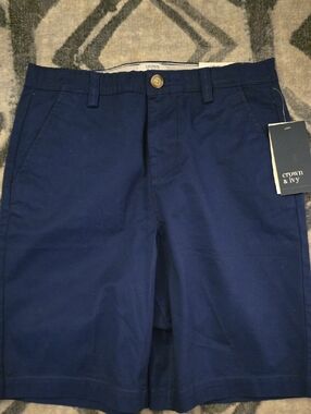 crown & ivy Navy Blue Chino Shorts